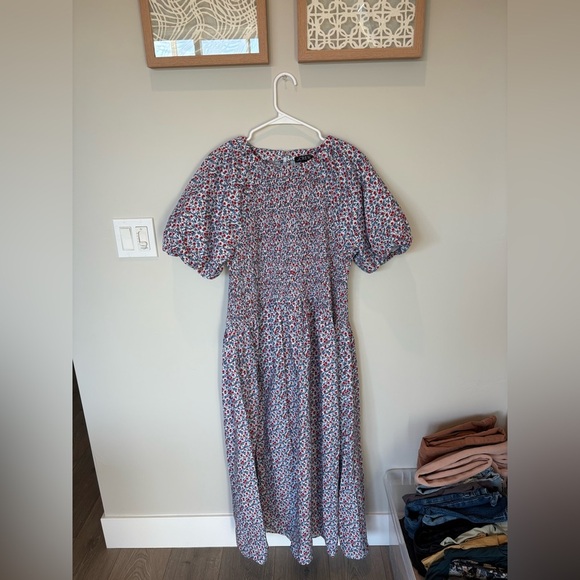 NWT J Crew Meadow dress in poppy 100% cotton poplin Size Large - Picture 2 of 14